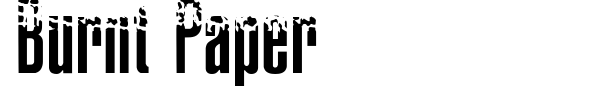 Burnt Paper font preview